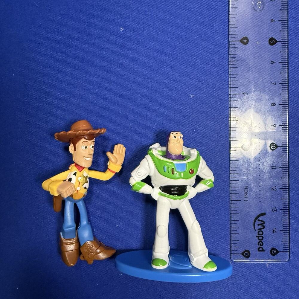 Cake Toppers Toy Story Figurines Set - Woody & Buzz Lightyear Characters 2.5”